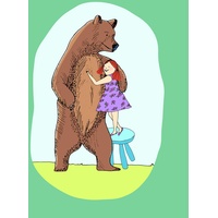KOMAR Bild KOMAR "Lili and Bear", bunt (farbe bild(er):