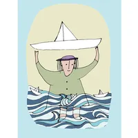 KOMAR Paper Ship", bunt (farbe bild(er): bunt), B:50cm H:70cm,