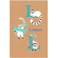 KOMAR ABC Animal L | Poster, Kinderzimmer, Buchstaben, Bild,