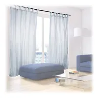 Relaxdays Vorhang Schlaufen 245 x 245 cm Silber/ Grau