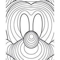 KOMAR Bild Komar Mickey Mouse Lines", schwarz (farbe bild(er):