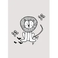 KOMAR Scribble Lion", bunt (farbe bild(er): bunt), B:50cm H:70cm,
