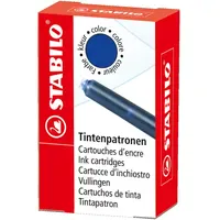 Stabilo Tintenpatronen für Füller königsblau, 6 St.