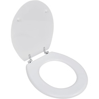 VidaXL Toilettensitz MDF Deckel Schlichtes Design Weiß