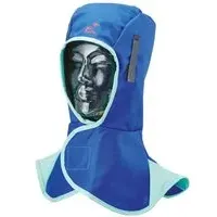 Weldas Schweißerhaube m.Klettverschluss,blau flammhemmendes Gewebe