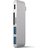 Satechi USB-C Passthrough Hub Silber für Macbook 12"