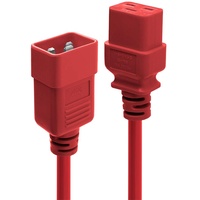 Lindy 30123 1m IEC-Verlängerungskabel, rot