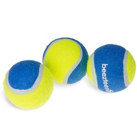 Beeztees Fetch Tennisball, Hundespielzeug, blau/gelb, 6,3 cm, 3Stk.