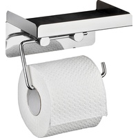 Wenko Toilettenpapierhalter mit Ablage silber