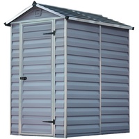 CANOPIA Palram 4X6 Skylight Shed Dark Grau Bundle Gerätehäuser,