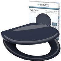Schütte WC-Sitz Anthrazit Duroplast mit Absenkautomatik & Schnellverschluss