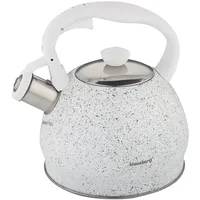 Klausberg Marmor Edelstahl Flötenkessel Teekessel Wasserkessel 2 Liter KB-7319