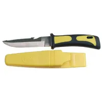Max Fuchs Tauchermesser, Beinholster, gelb-schwarz