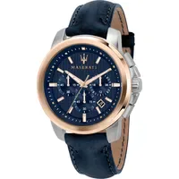 Maserati Successo Chronograph Blaues Leder 45 mm R8871621015