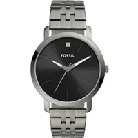 Fossil Herrenuhr Lux Luther 44 mm Grau Edelstahl, BQ2419