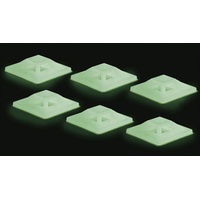 TRU Components Befestigungssockel TC-7572804 4fach einfädeln Grün (langnachleuchtend) 50St.