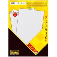 IDENA Versandtaschen ohne Fenster, haftklebend, 100g/m2 weiß 10 Stück