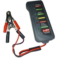 HP Autozubehör Kfz-Batterietester 12 V Batterieprüfung, Kontrolle Lichtmaschine, Ladeüberwachung