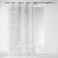 Homemaison Douceur d'Intérieur Infinité Ösenvorhang, Schal, silberfarben, Bedruckt, Polyester,