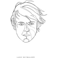 KOMAR Star Wars Classic Force Faces Luke schwarz-weiß 30