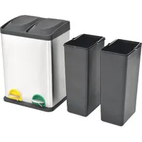 VidaXL Recycling Treteimer 36 l Silber