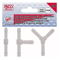 BGS Schlauchverbinder-Sortimente kraftstoffbeständig 6 mm, 8 tlg.