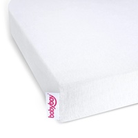 Babybay Jersey-Spannbezug Spannleintuch Original Doppelpack weiß