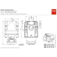 PCE 162v CEE Wandsteckdose 16 A 2polig 24 V