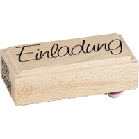 Heyda 211800300 211800300 Stempel aus Holz (Einladung) Motivgröße 6