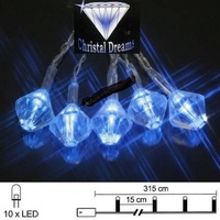 STAR LED Lichterkette 10er Batteriebetrieb blau Diamant Best Season