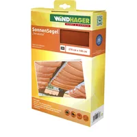 WINDHAGER Sonnensegel für Seilspanntechnik, Wintergarten und Terrassen Beschattung, Seilspannmarkise,