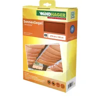 WINDHAGER Sonnensegel für Seilspanntechnik, Wintergarten und Terrassen Beschattung, Seilspannmarkise,
