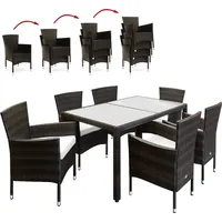 CASARIA CASARIA® Gartenmöbel Set 6 Personen Stühle inkl. 7cm