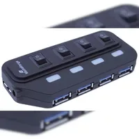 MediaRange USB-Hub 4-fach schwarz