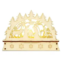 SIKORA LB-MINI Mini Schwibbogen aus Holz mit LED Beleuchtung