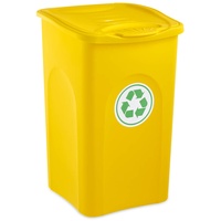 Stefanplast Begreen Abfalleimer, 50 l, Kunststoff, gelb