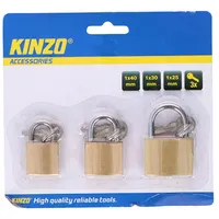 Kinzo Vorhängeschloss-Set, 3 Schlösser