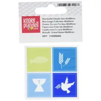 Baier & Schneider Wachsbild Glaube 60x60mm blau