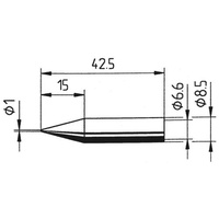Ersa 842 BD Lötspitze Bleistiftform Spitzen-Größe 1mm Inhalt 1St.