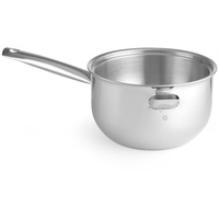 HENDI Bain-Marie Topf, Doppelwandig mit Wasserbehälter, Edelstahlgriff, 1L, ø150x(H)95mm