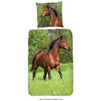 Good Morning Running horse grün/multi 135 x 200 cm