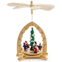Brubaker 1-stöckige Weihnachtspyramide aus Holz 30 cm - Weihnachtsbaum