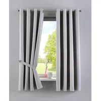 Gardinenbox Vorhänge Blickdicht »Newyork« Grau HxB 160x140 cm 2er-Pack