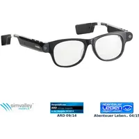 Simvalley MOBILE Brille: Smart Glasses SG-101.bt mit Bluetooth und