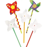 Baker Ross E1302 Bastelset Windrädchen 8 Stück 39 cm