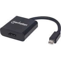 Manhattan Aktiver Mini-DisplayPort auf HDMI-Adapter, Mini-DisplayPort-Stecker auf HDMI-Buchse, Schwarz