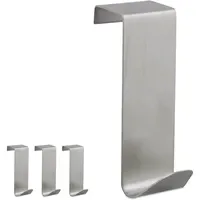 Relaxdays Türhaken Edelstahl 4er Set Silber