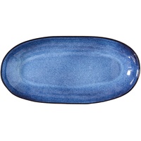 Bloomingville Sandrine Servierplatte aus Steingut in der Farbe blau