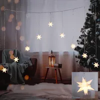 Gravidus LED Vorhang 3D Sterne Lichterkette Deko