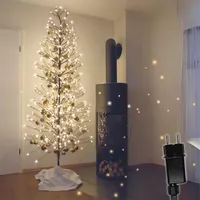 HILIGHT Weihnachtsbaum mit 296 warmweißen LEDs und Schneedeko 180